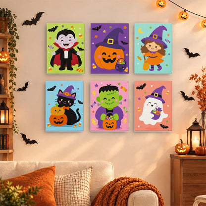 Paint by Numbers – 6 Mini Paintings | Colorful Costume Kids Set