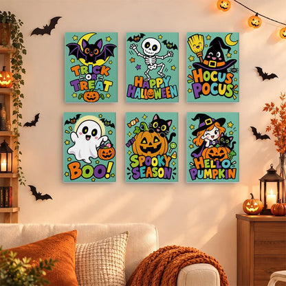 Paint by Numbers – 6 Mini Paintings | Hocus Pocus Comic Lettering Set