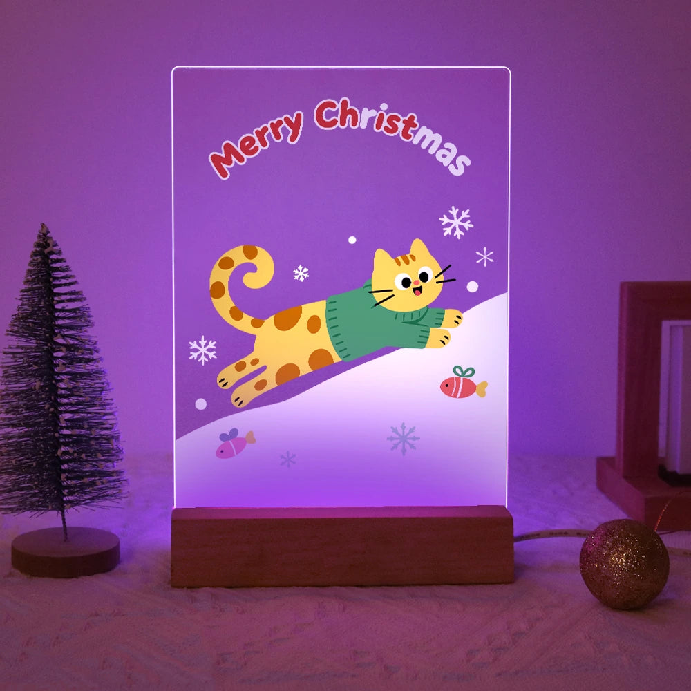 Paint by Numbers - Christmas Light | Cat Sledding down the Hill