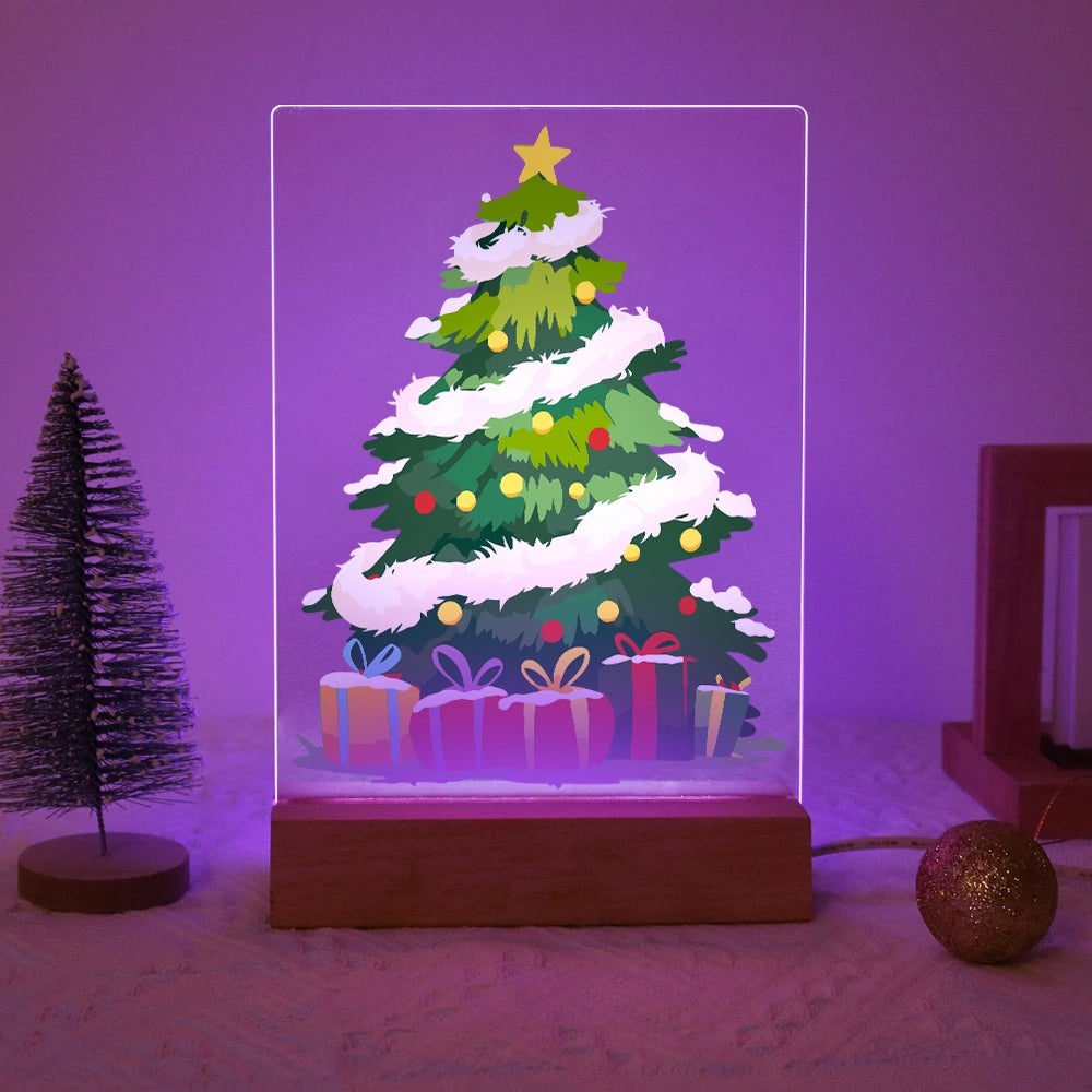 Paint by Numbers - Christmas Light | Snow-Covered Tree with Presents