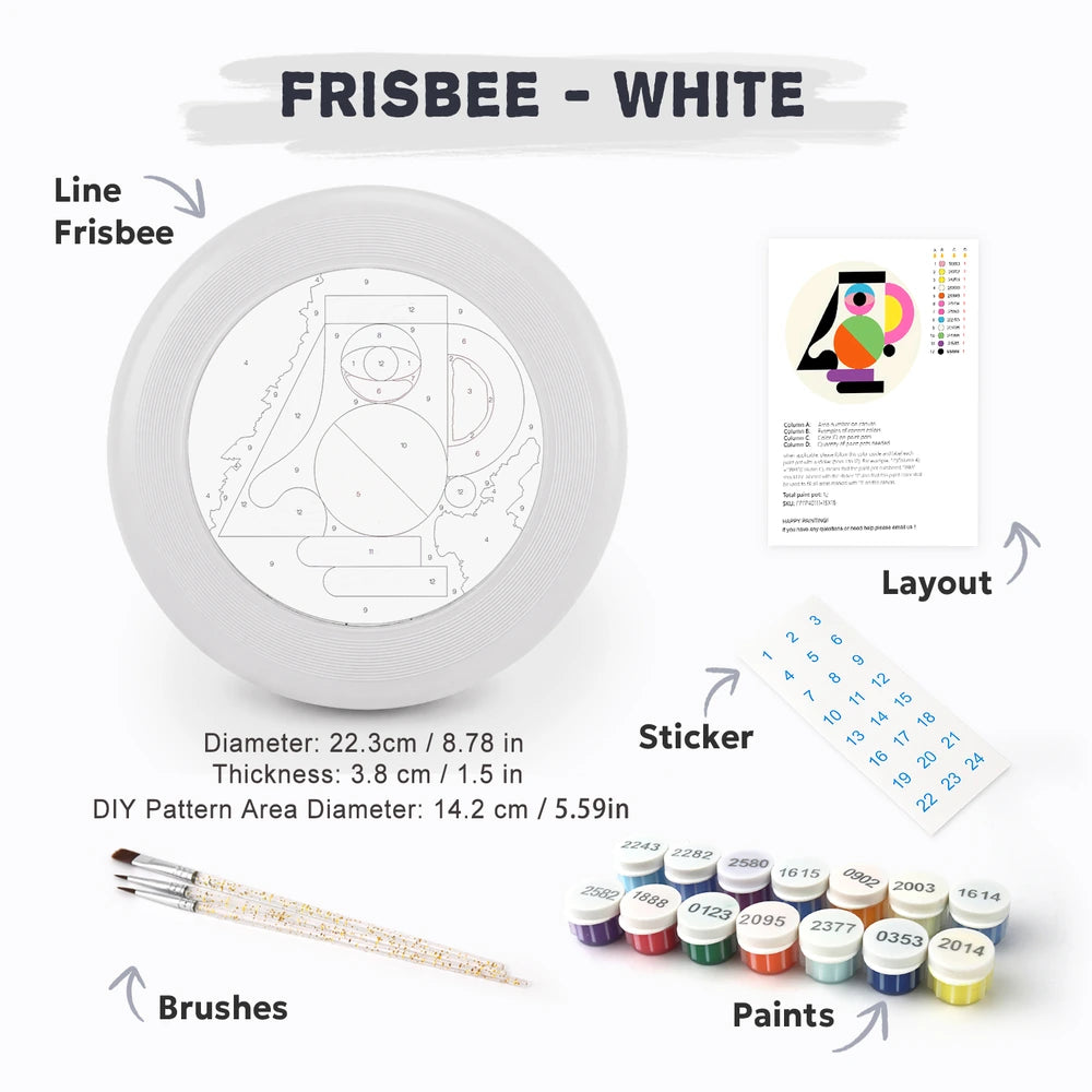 
Paint by Numbers - Frisbee | Abstract Beach Shapes