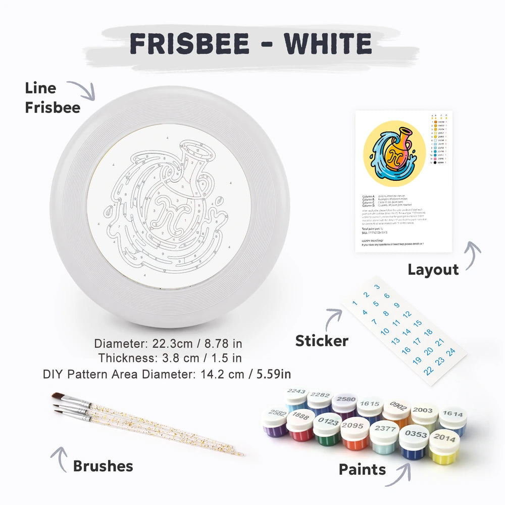 
Paint by Numbers - Frisbee | Aquarius Sign
