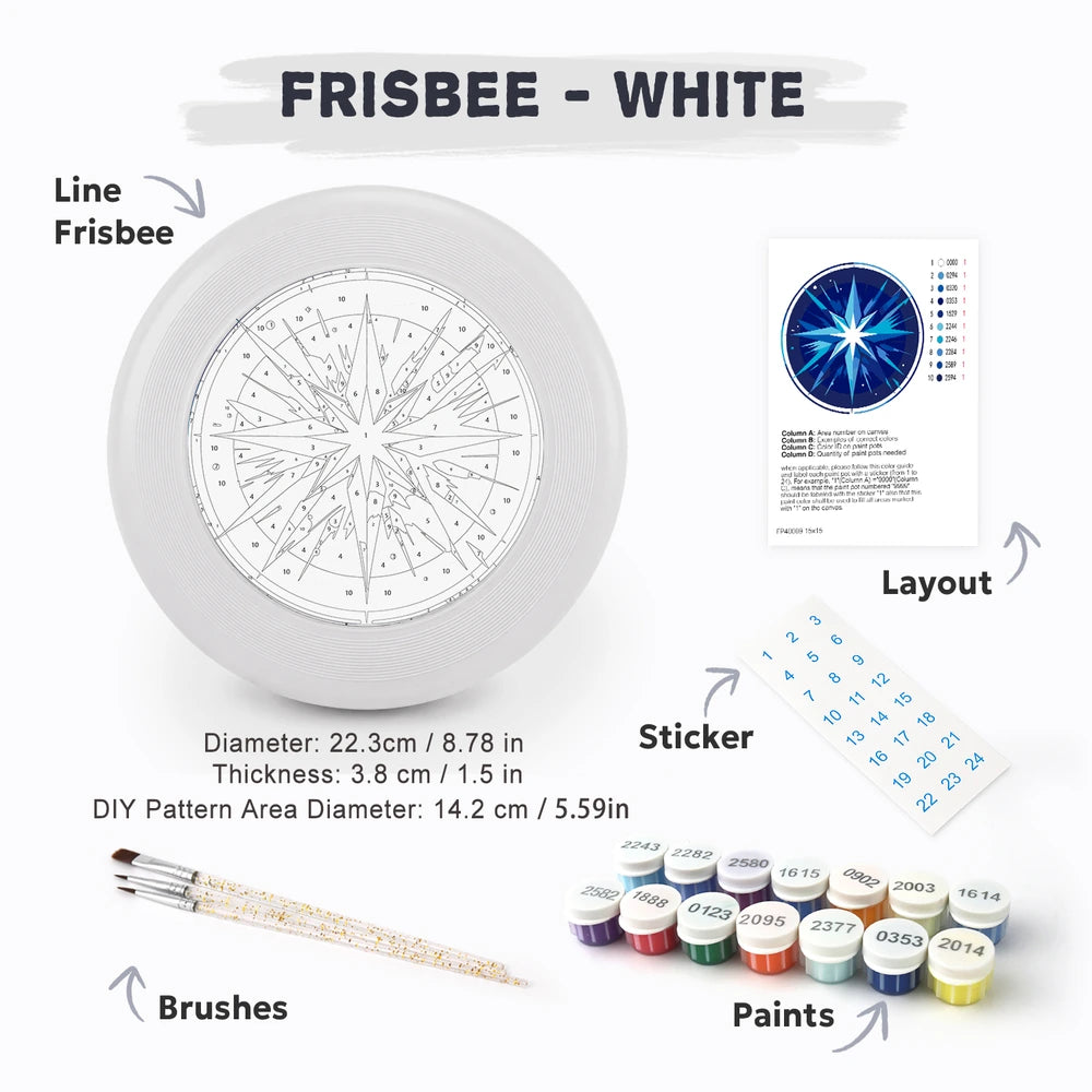 
Paint by Numbers - Frisbee | Blue Compass Star