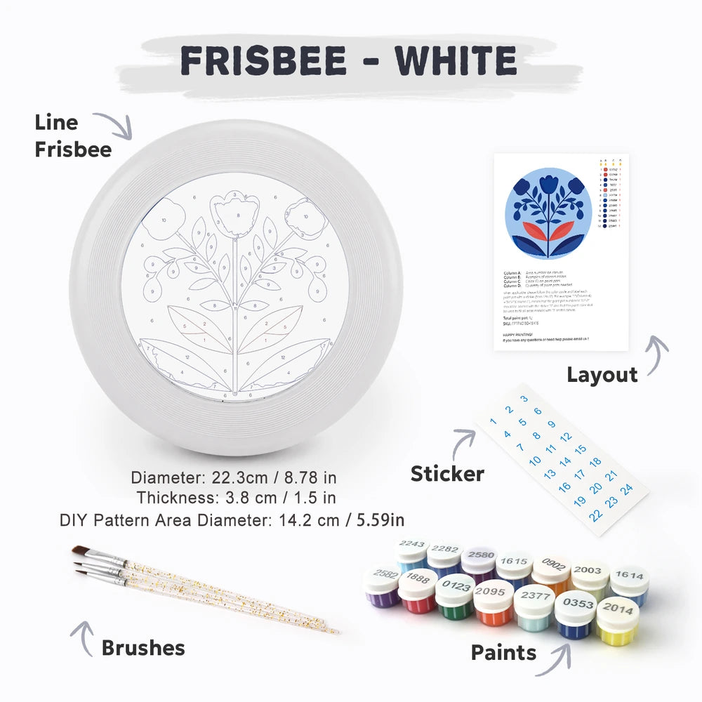 
Paint by Numbers - Frisbee | Blue Folk Flowers