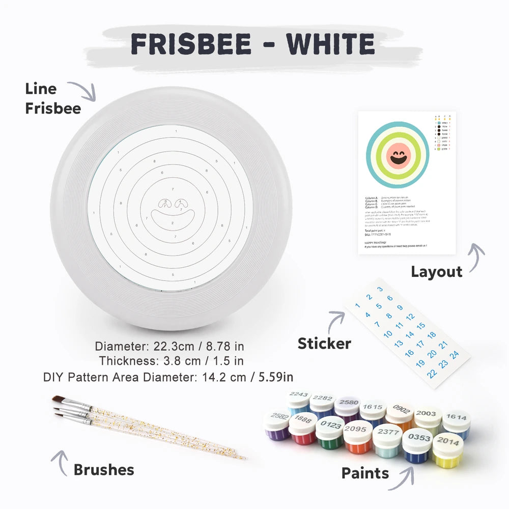
Paint by Numbers - Frisbee | Bullseye Smile in Green
