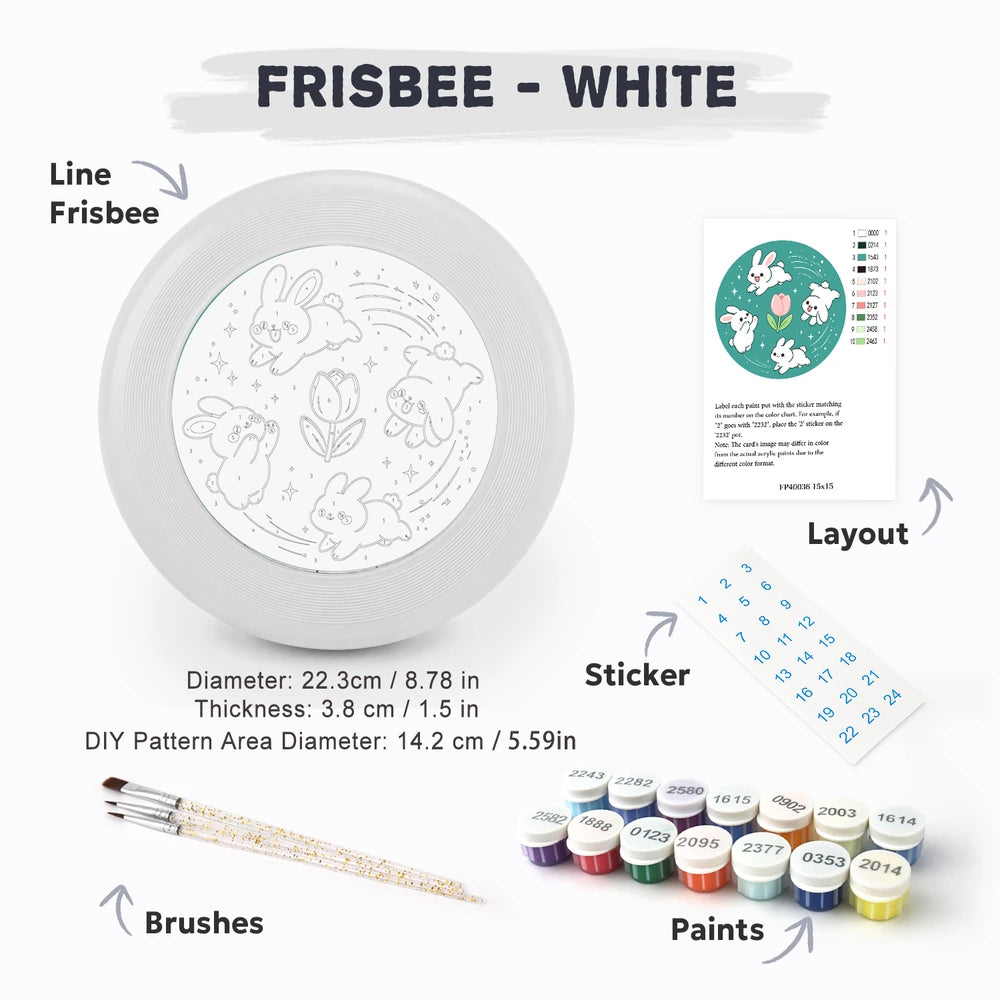 Paint by Numbers - Frisbee | Bunnies and Tulips