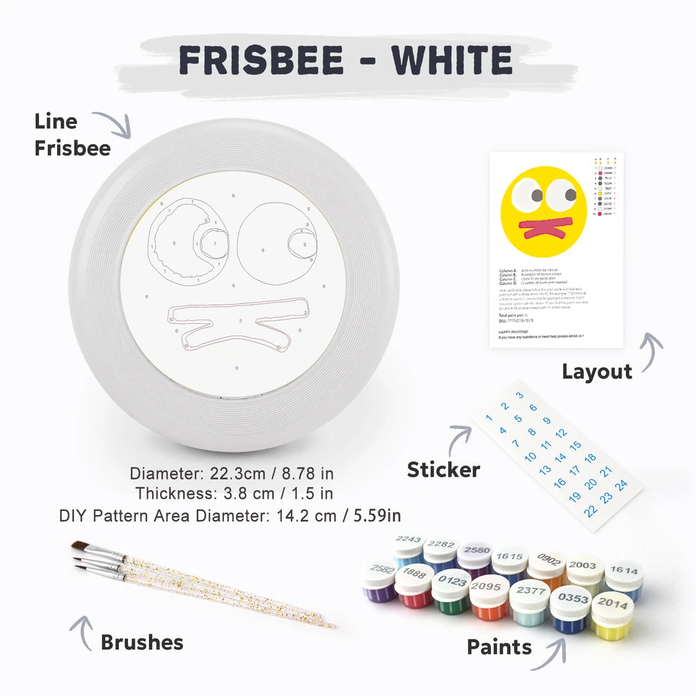 Paint by Numbers - Frisbee | Cheeky Yellow Face