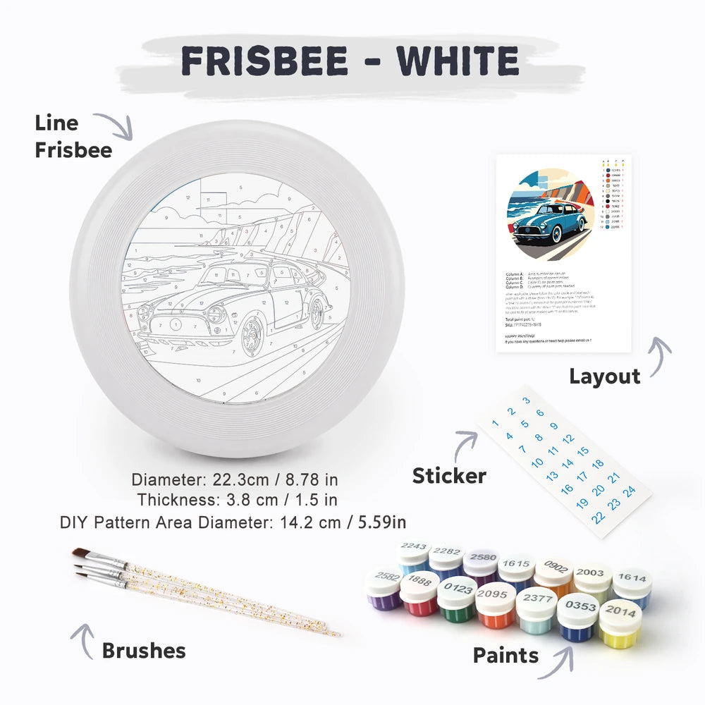 Paint by Numbers - Frisbee | Classic Car by the Sea