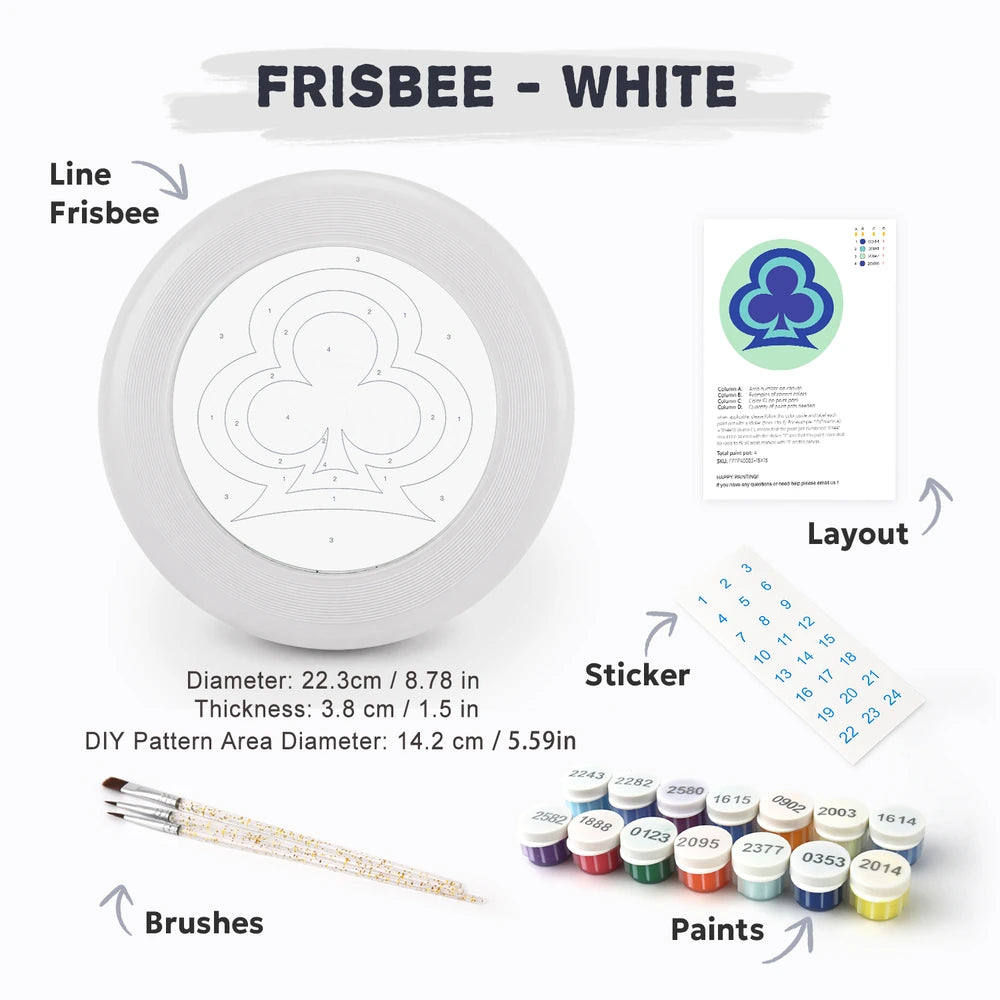 
Paint by Numbers - Frisbee | Clover Symbol