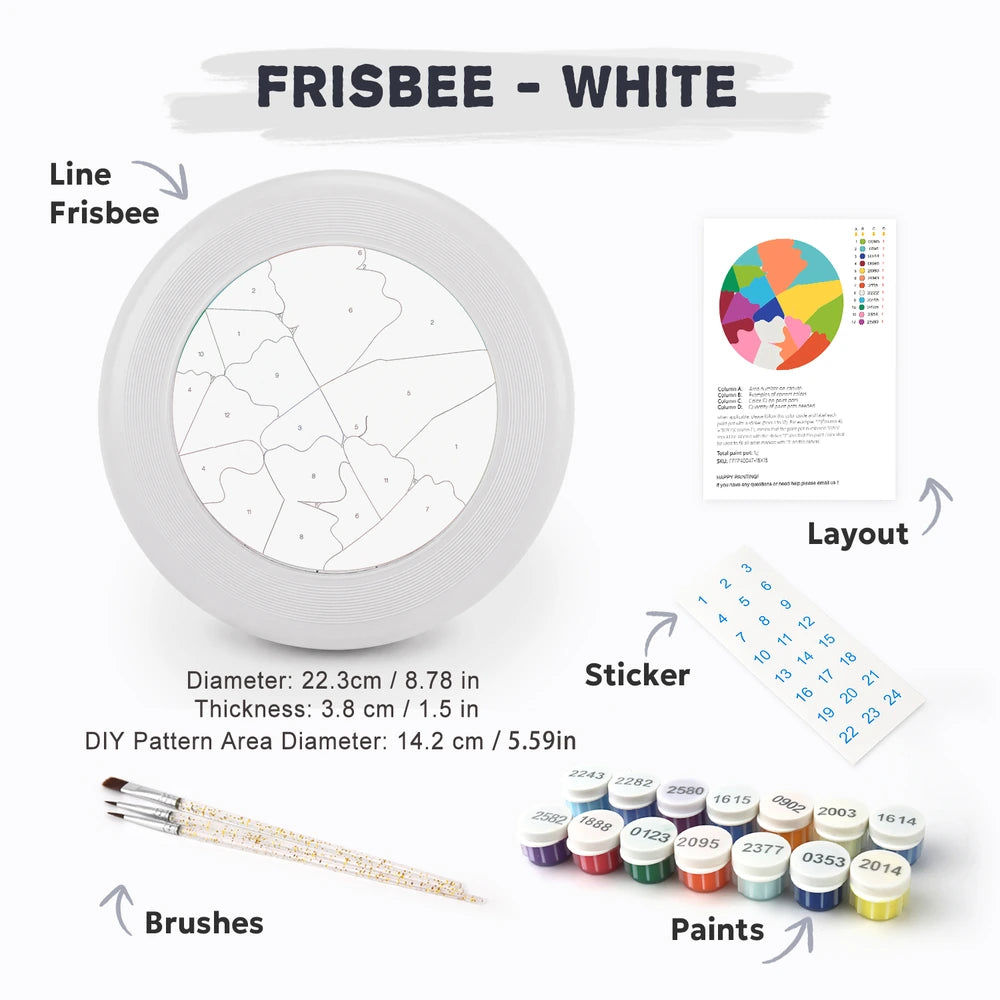 
Paint by Numbers - Frisbee | Colour Block Wolf