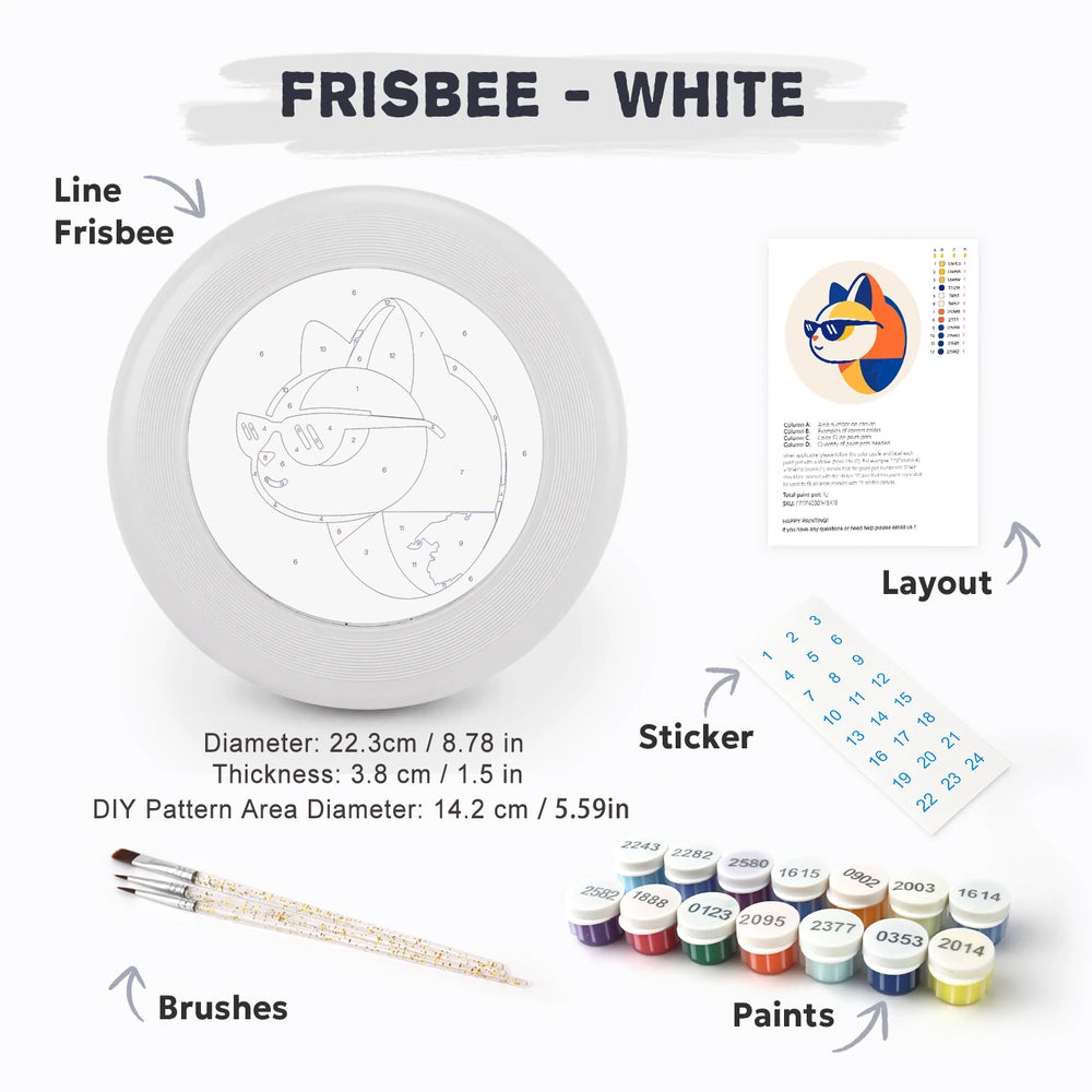 Paint by Numbers - Frisbee | Cool Geometric Fox