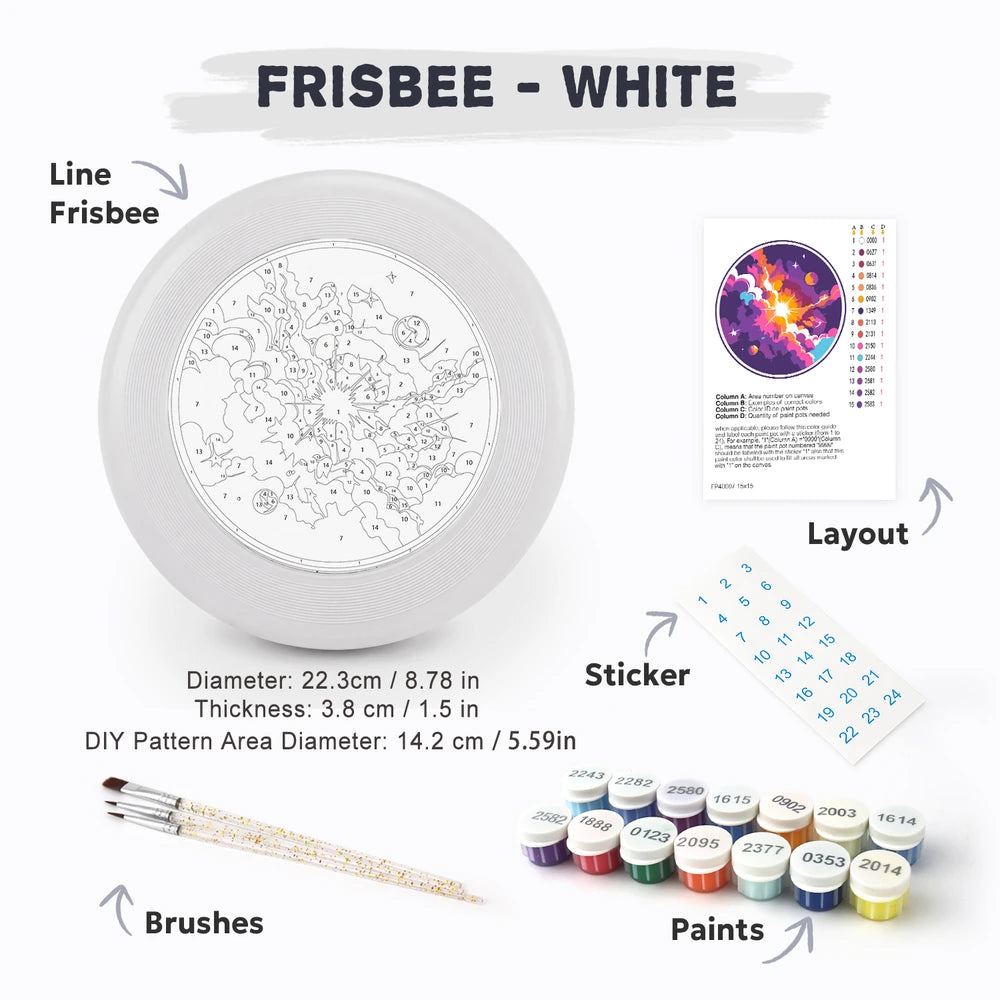 Paint by Numbers - Frisbee | Cosmic Nebula