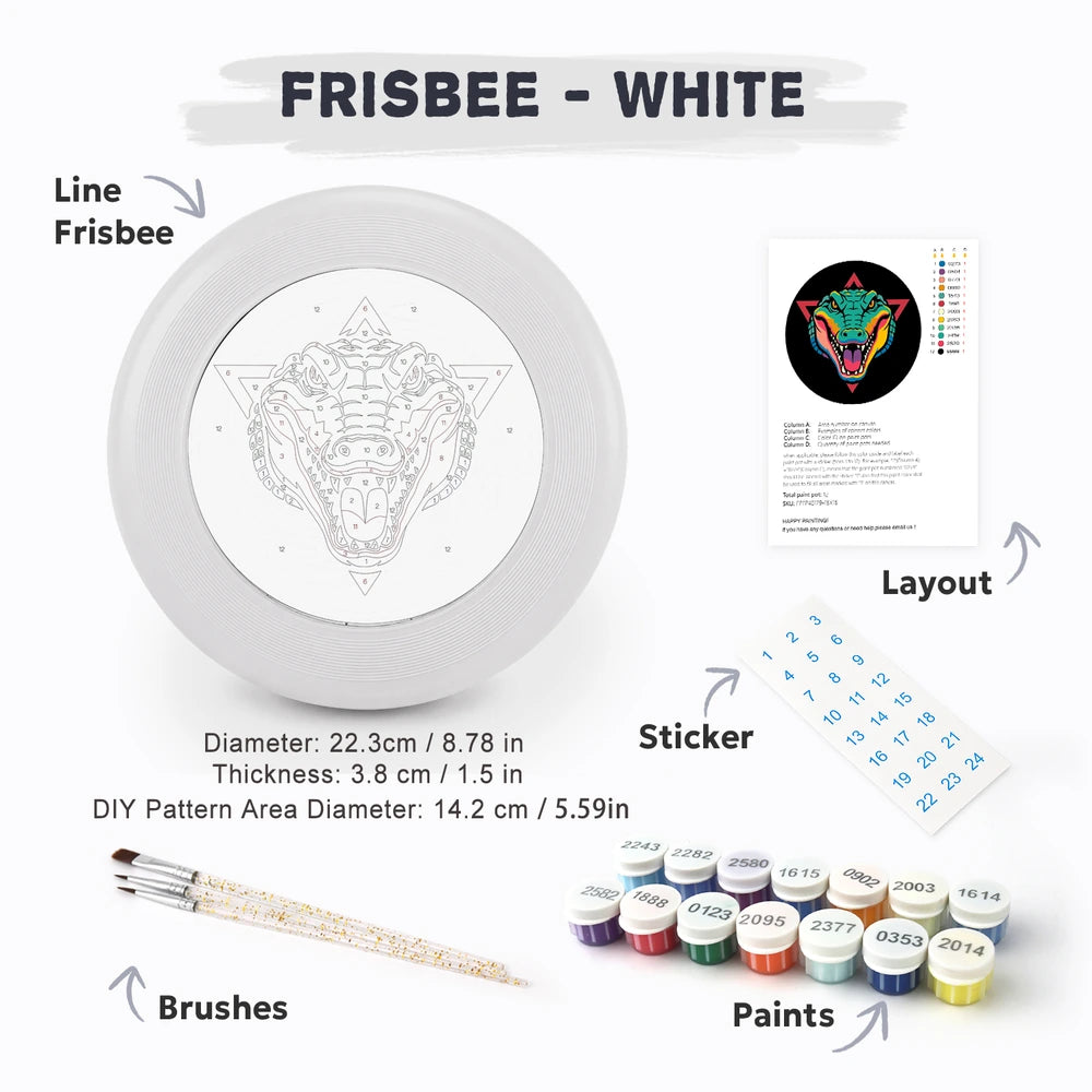 
Paint by Numbers - Frisbee | Crocodile Emblem