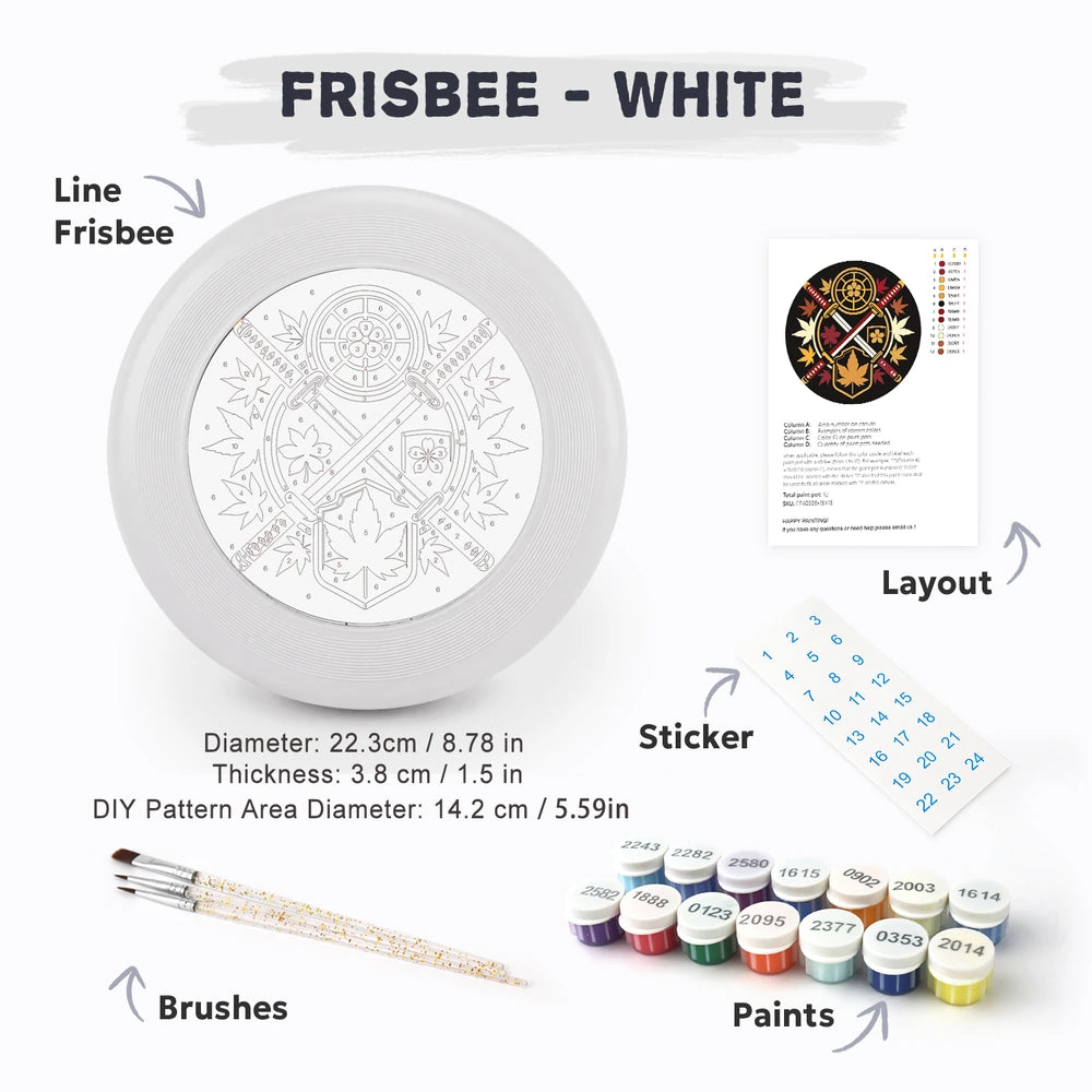 Paint by Numbers - Frisbee | Crossed Swords Crest