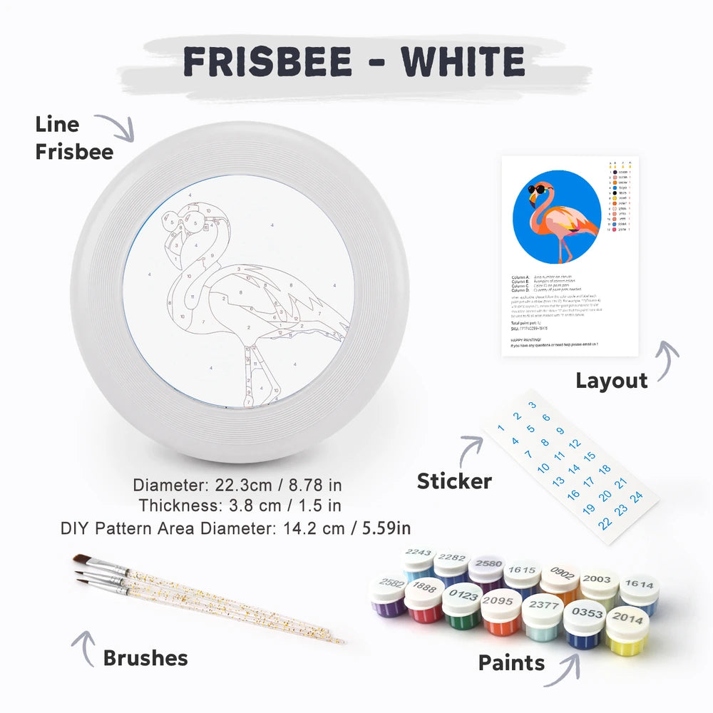 
Paint by Numbers - Frisbee | Flamingo in Sunglasses