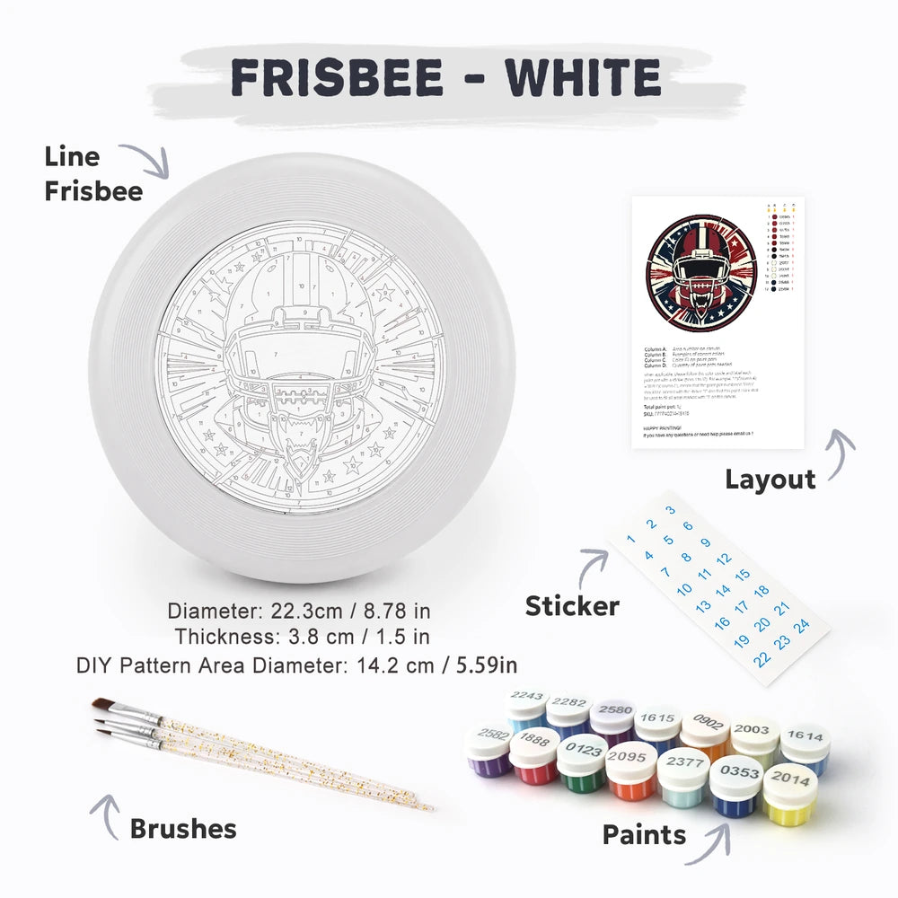
Paint by Numbers - Frisbee | Football Helmet Crest