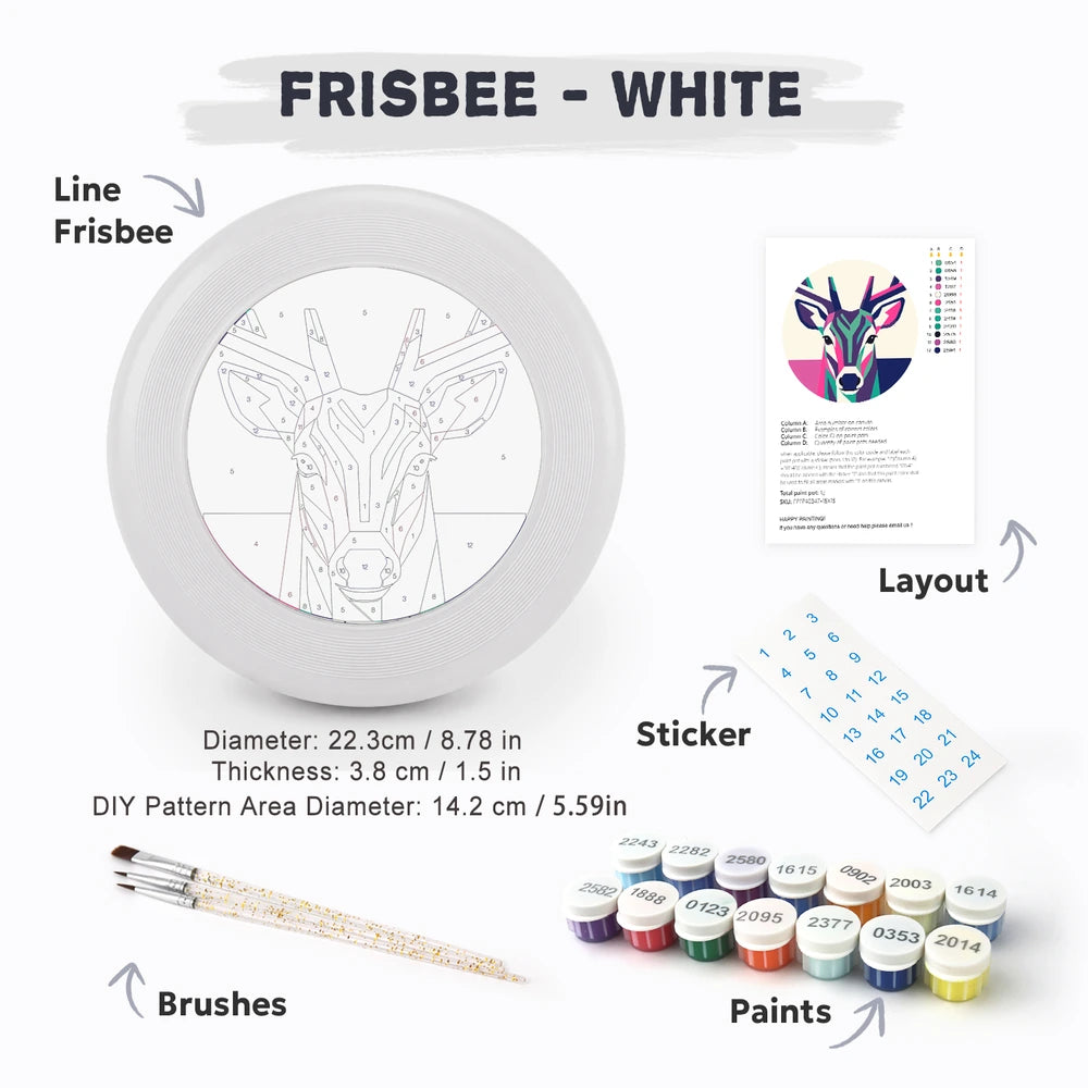 Paint by Numbers - Frisbee | Geometric Deer