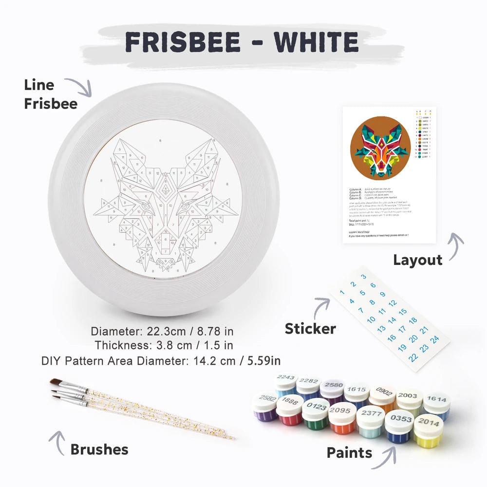
Paint by Numbers - Frisbee | Geometric Fox
