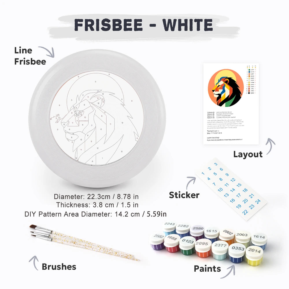 
Paint by Numbers - Frisbee | Geometric Lion
