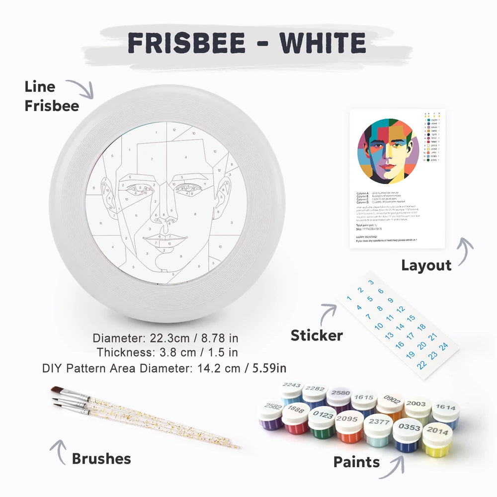 Paint by Numbers - Frisbee | Geometric Man Portrait