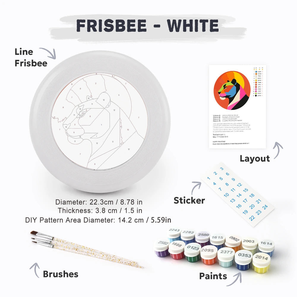 Paint by Numbers - Frisbee | Geometric Panther