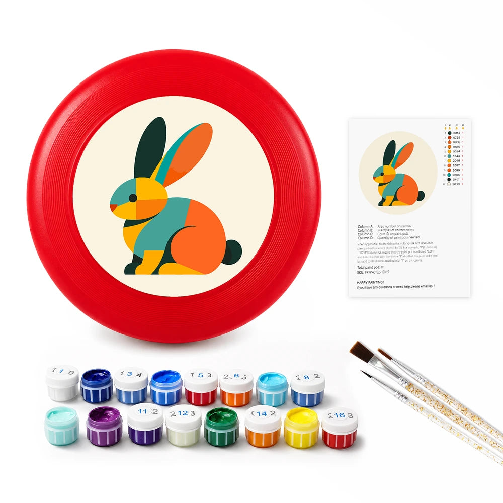 
Paint by Numbers - Frisbee | Geometric Rabbit