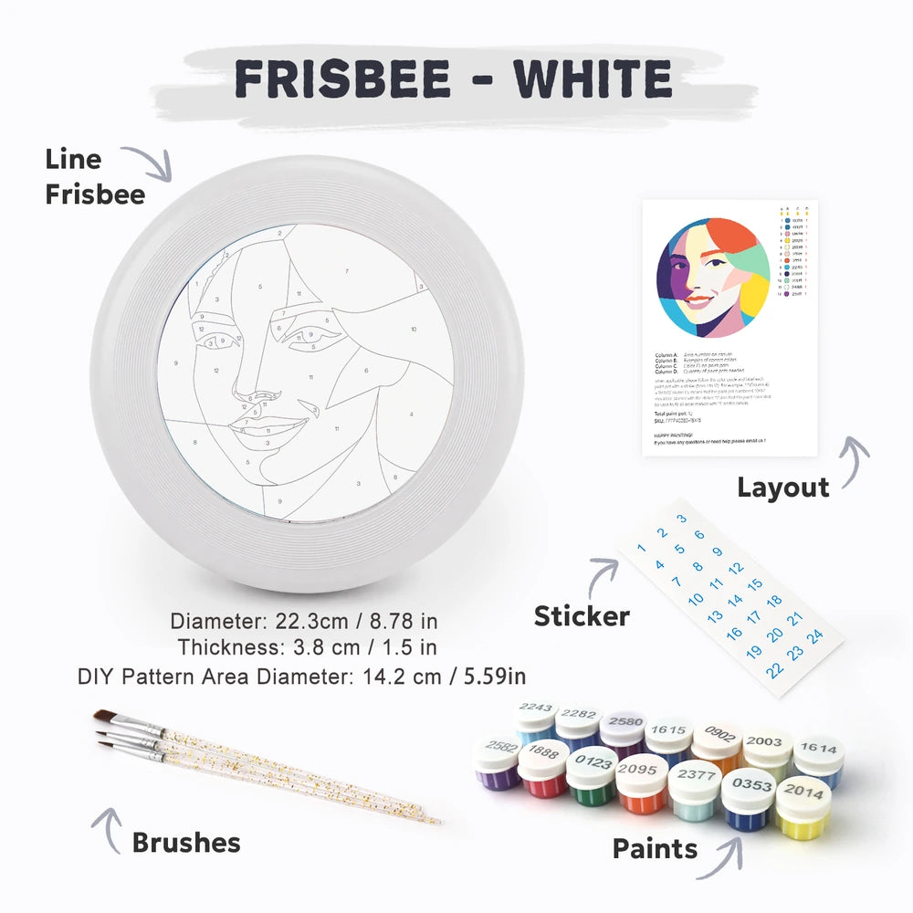 Paint by Numbers - Frisbee | Geometric Woman Portrait