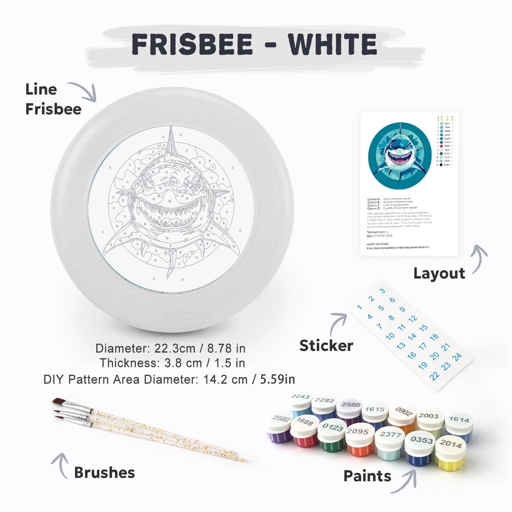 
Paint by Numbers - Frisbee | Great White Shark