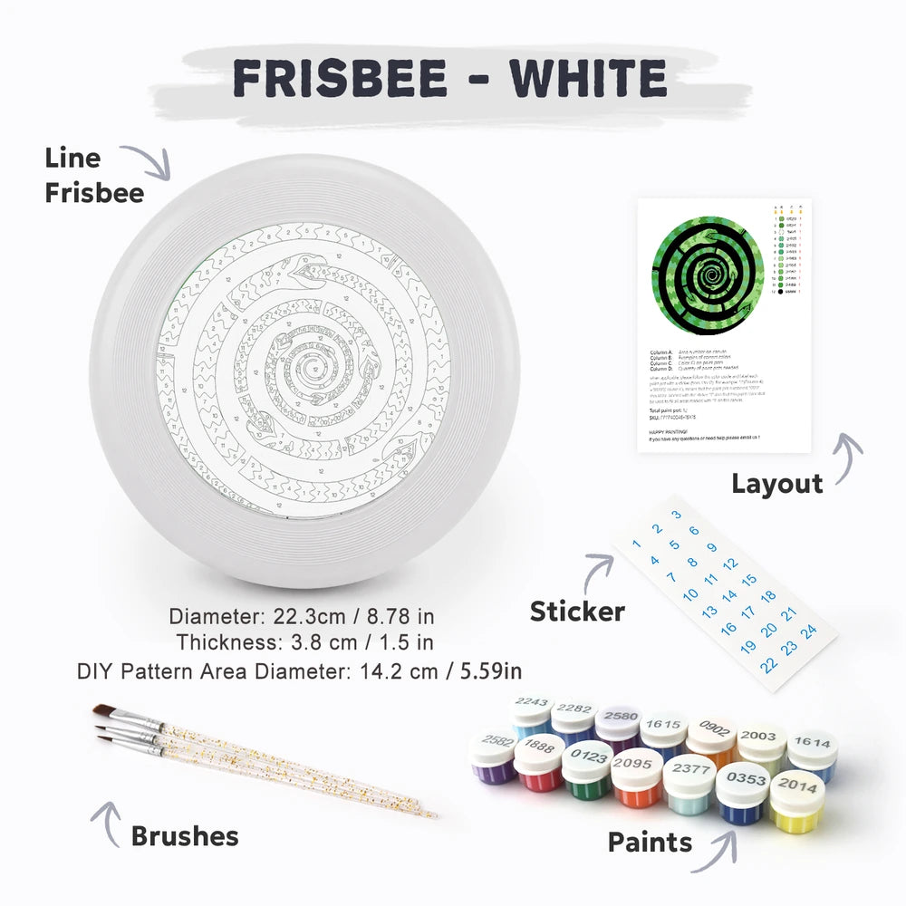 
Paint by Numbers - Frisbee | Green Spiral Maze