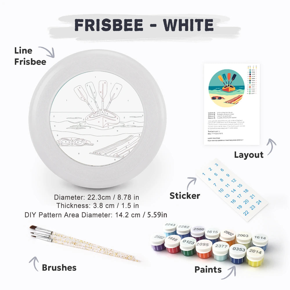 
Paint by Numbers - Frisbee | Kayak on the Beach
