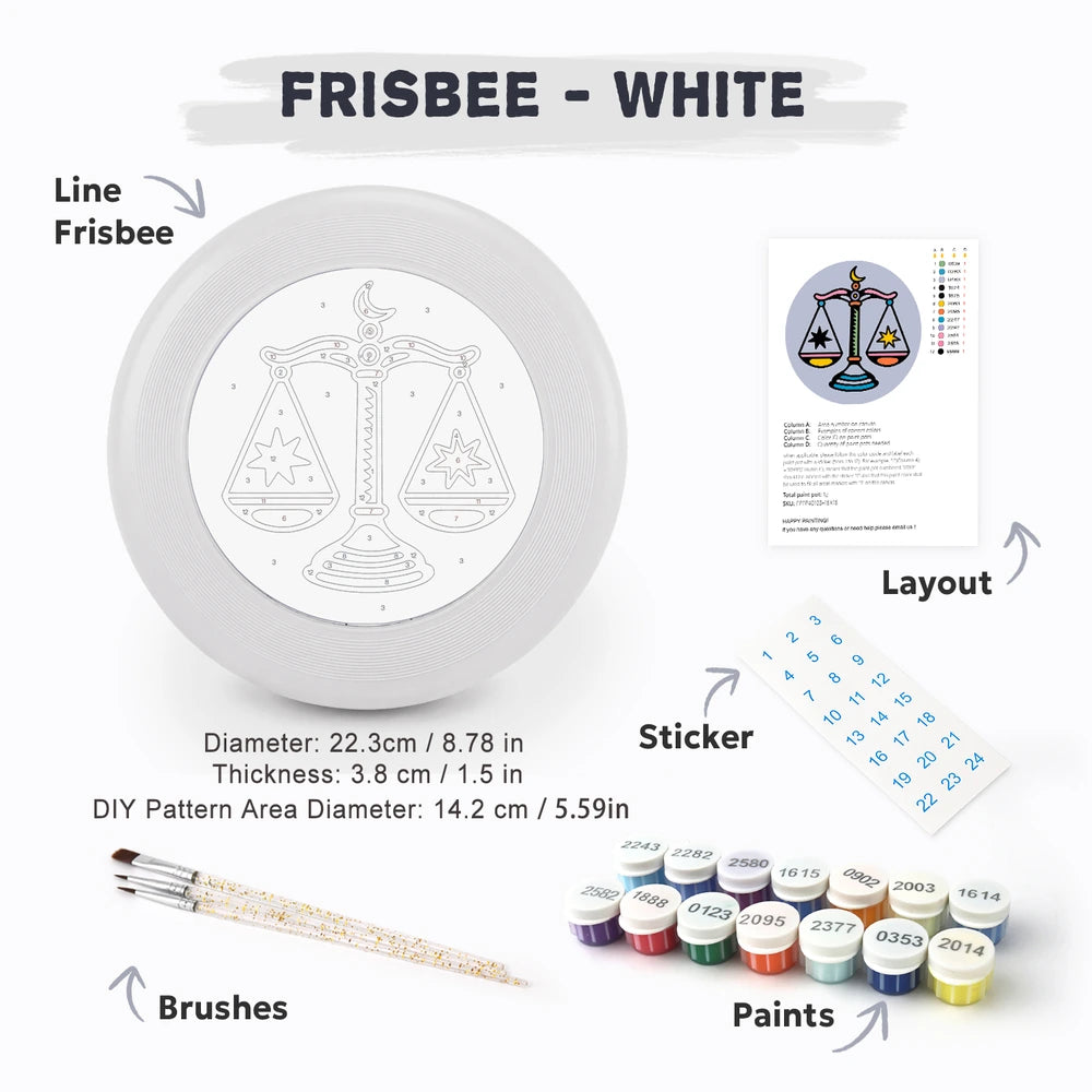 Paint by Numbers - Frisbee | Libra Scales Sign
