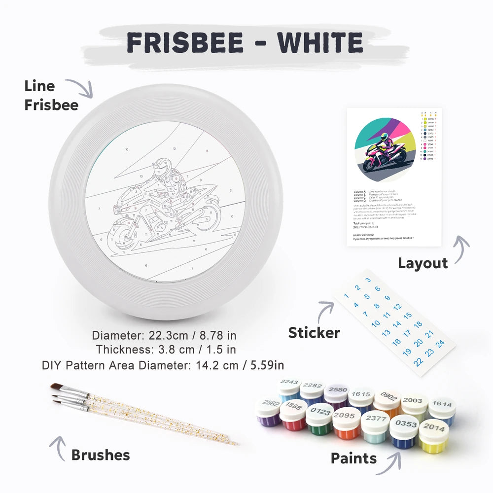 
Paint by Numbers - Frisbee | Motorbike Racer