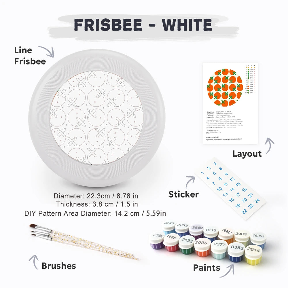Paint by Numbers - Frisbee | Orange Grove Pattern
