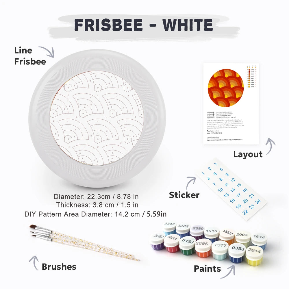Paint by Numbers - Frisbee | Orange Scale Pattern