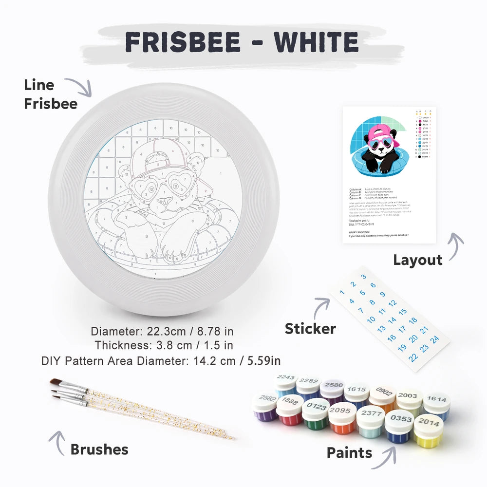 Paint by Numbers - Frisbee | Panda in a Pool Ring
