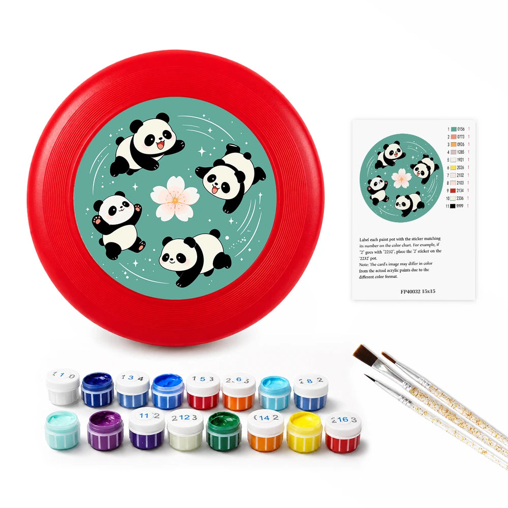 
Paint by Numbers - Frisbee | Pandas and Blossom
