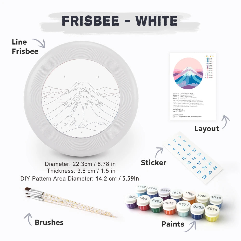 
Paint by Numbers - Frisbee | Pastel Mount Fuji