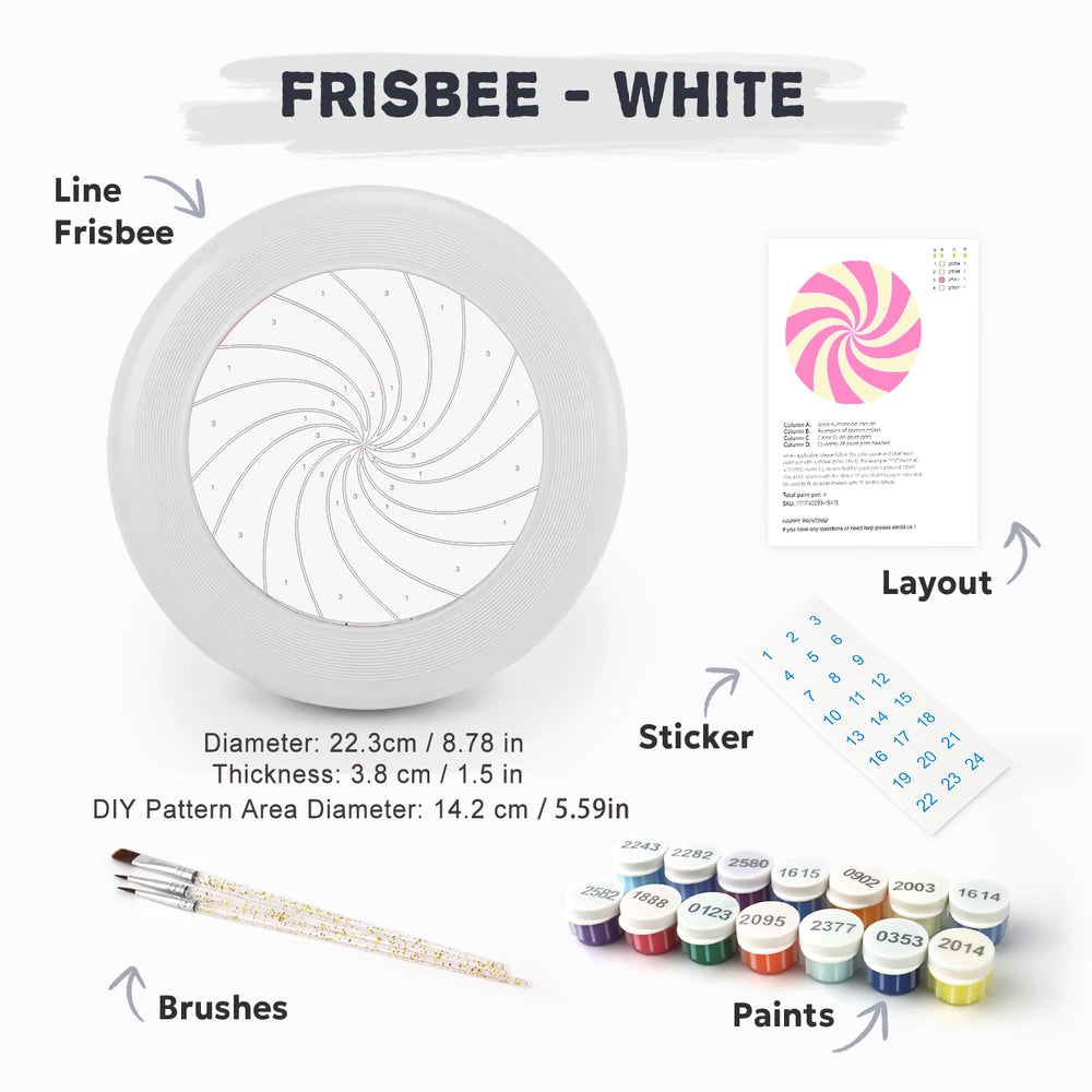 Paint by Numbers - Frisbee | Pink Candy Swirl