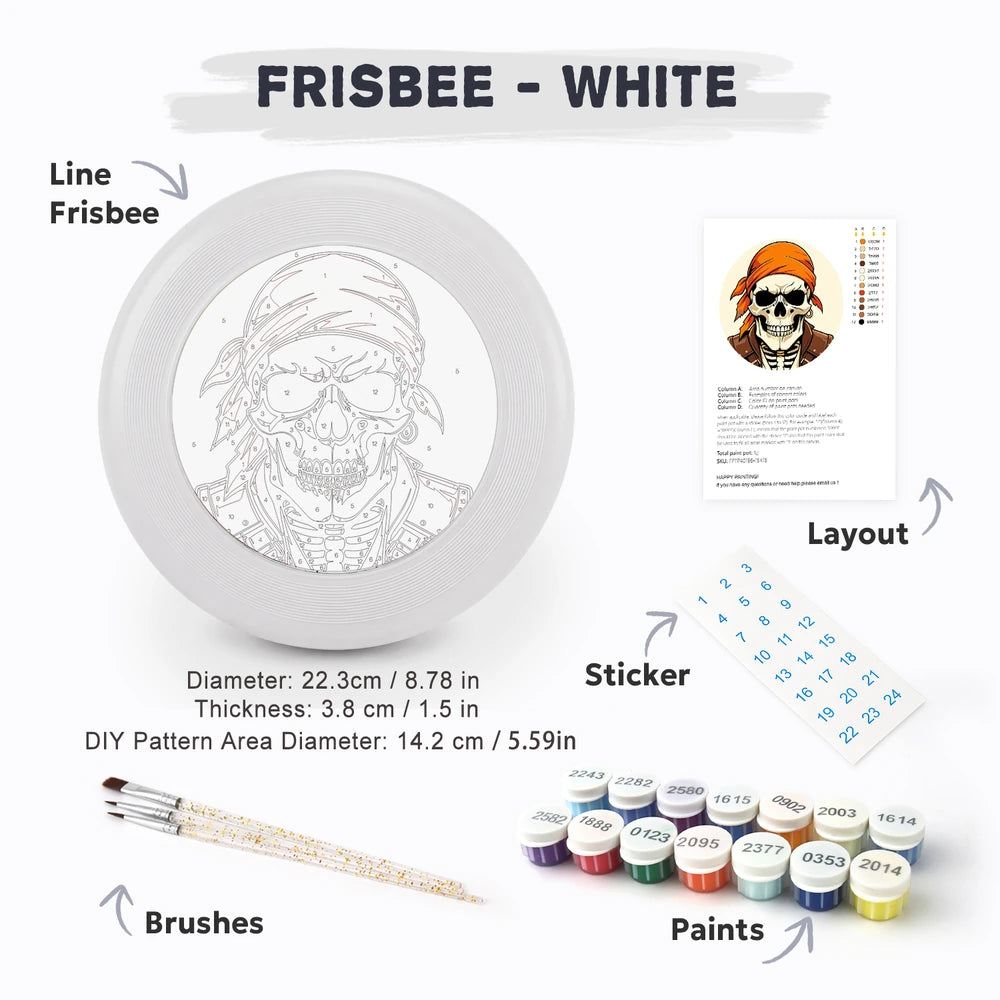 
Paint by Numbers - Frisbee | Pirate Skeleton
