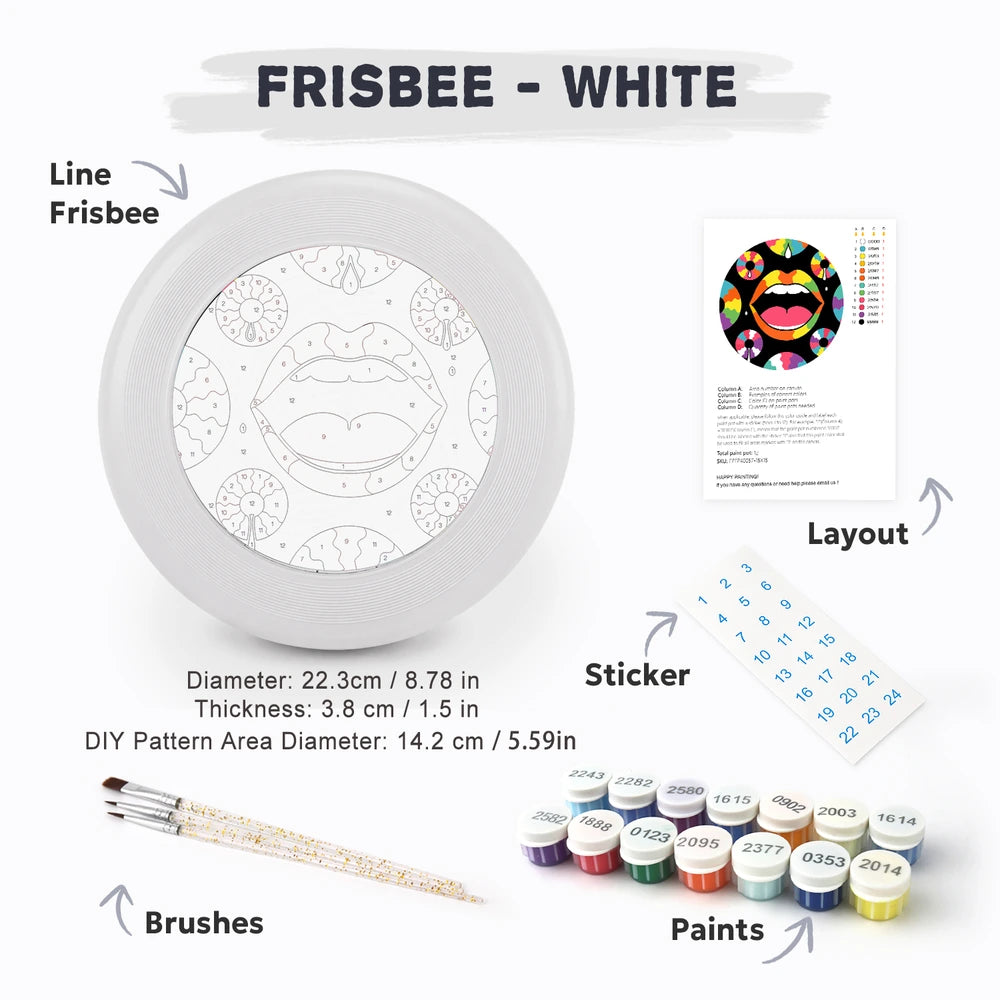 Paint by Numbers - Frisbee | Pop Art Lips