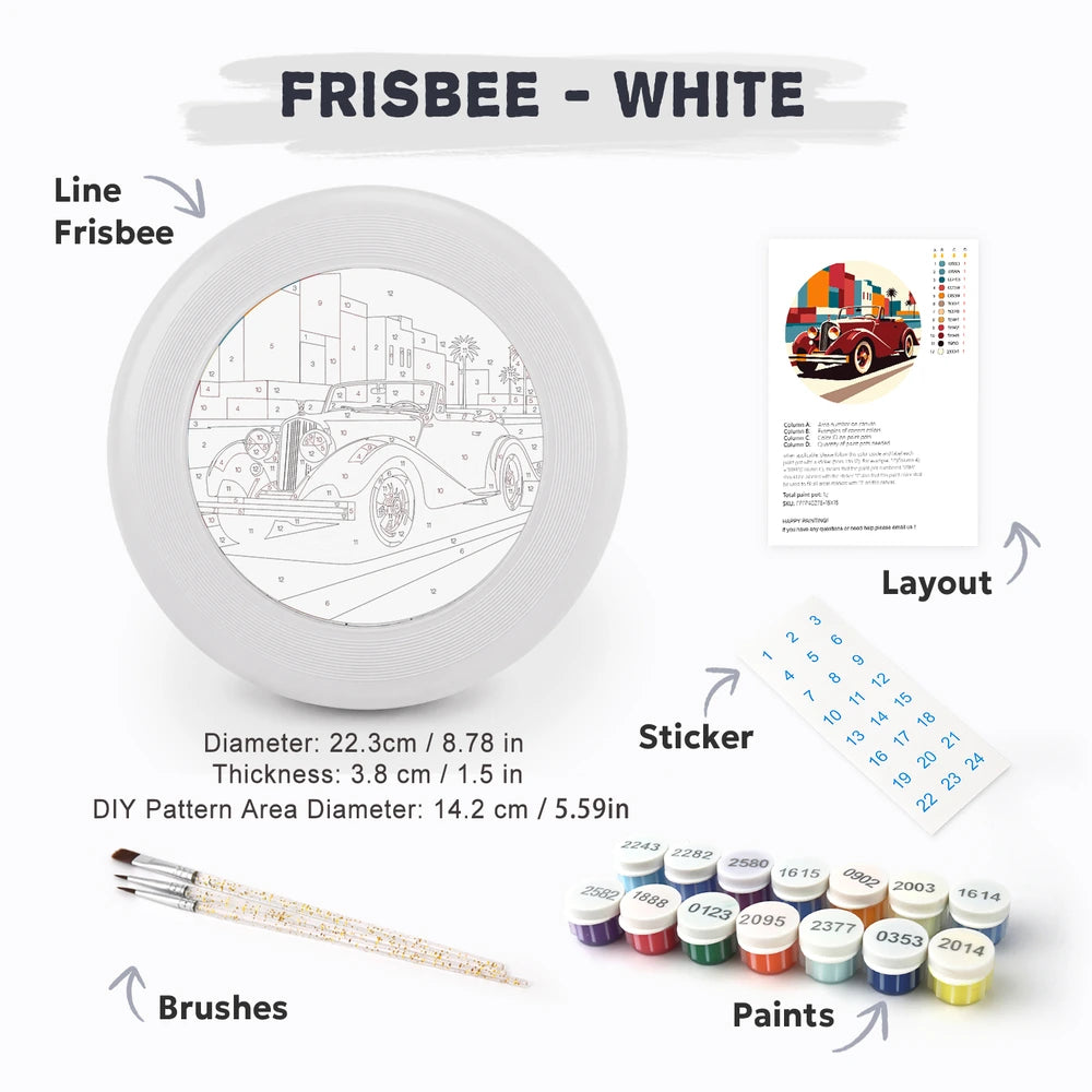 
Paint by Numbers - Frisbee | Red Vintage Car