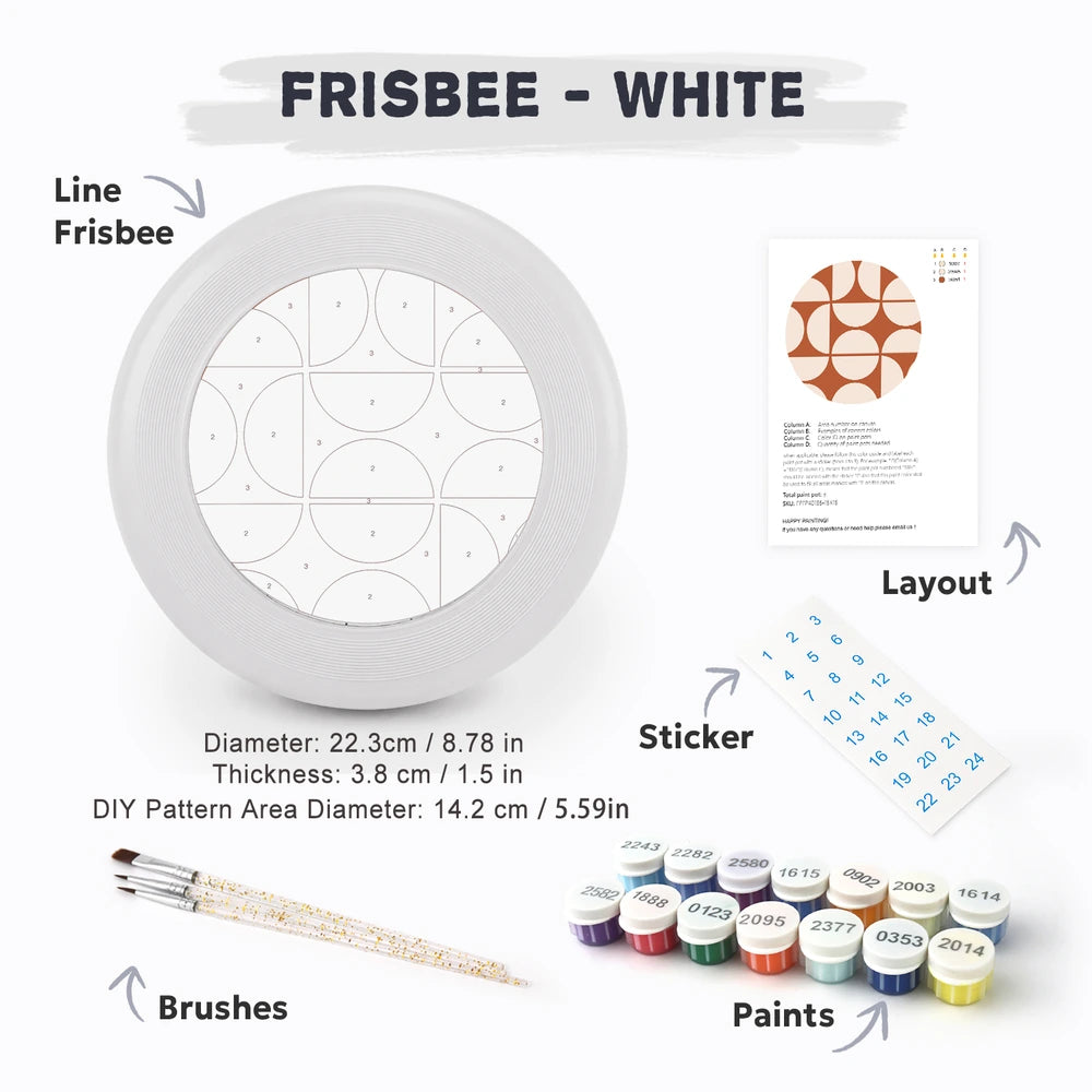 
Paint by Numbers - Frisbee | Retro Arch Pattern