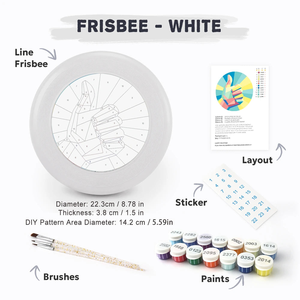 Paint by Numbers - Frisbee | Shaka Hand