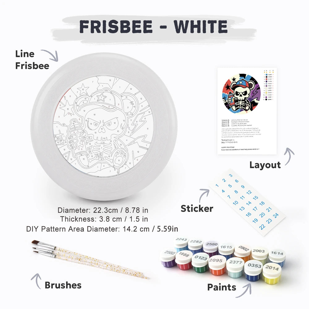 Paint by Numbers - Frisbee | Skater Skeleton