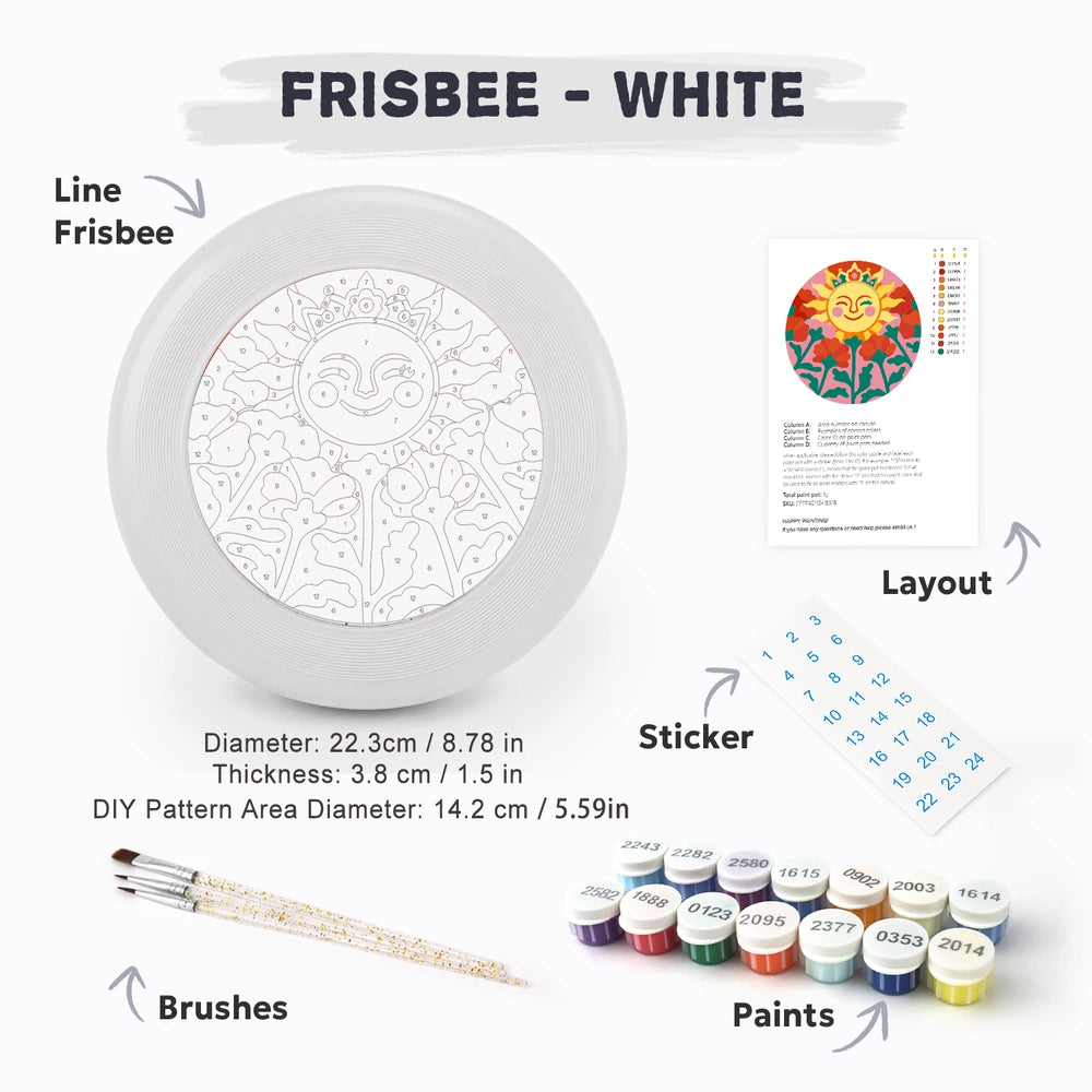 Paint by Numbers - Frisbee | Smiling Sun in Flowers