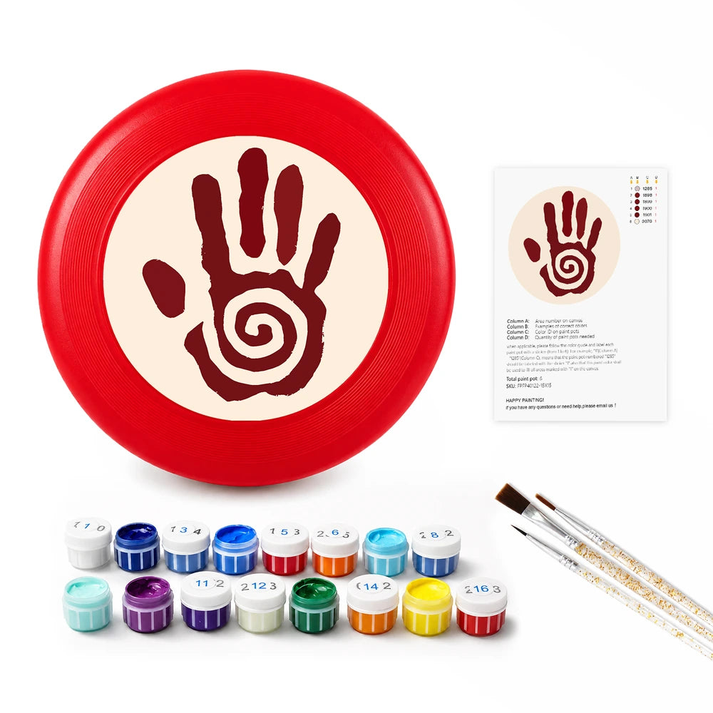 Paint by Numbers - Frisbee | Spiral Hand Symbol