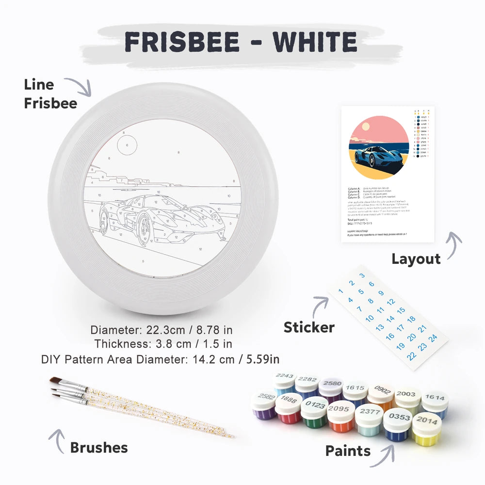 Paint by Numbers - Frisbee | Sports Car at Dusk