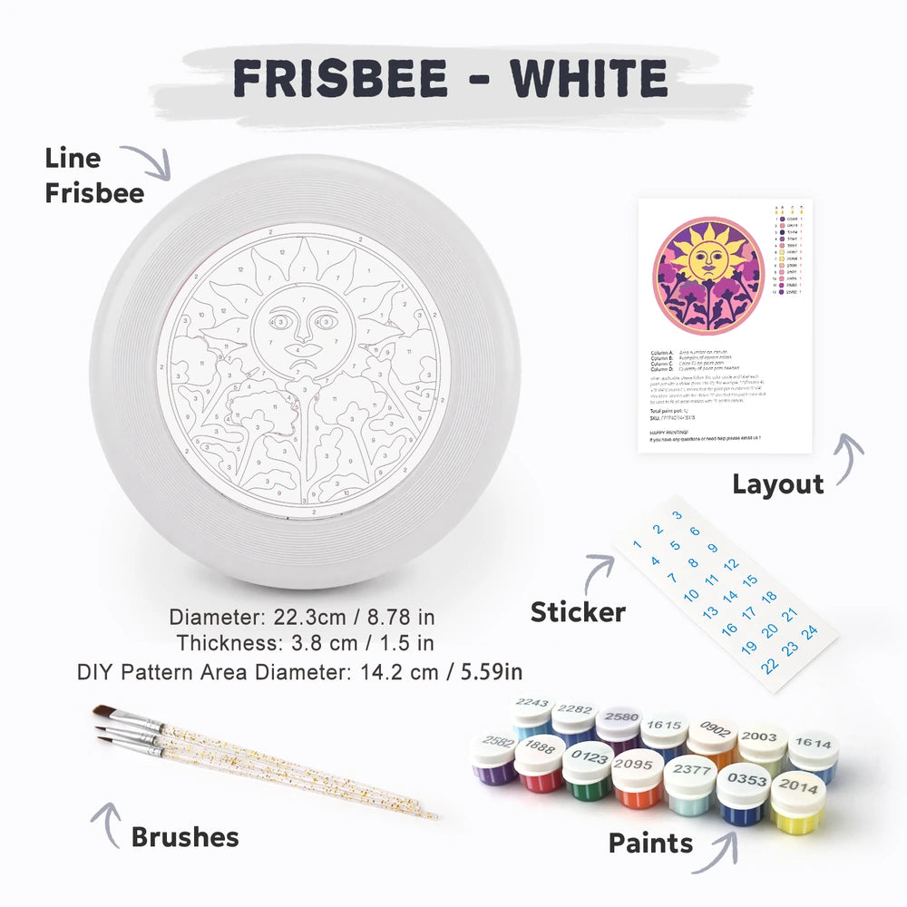 
Paint by Numbers - Frisbee | Sun Face and Thistles