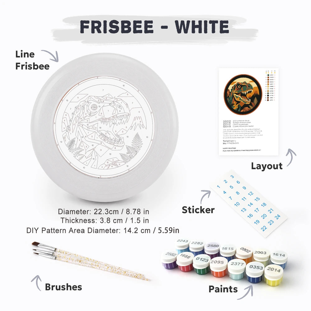 Paint by Numbers - Frisbee | T-Rex in the Forest