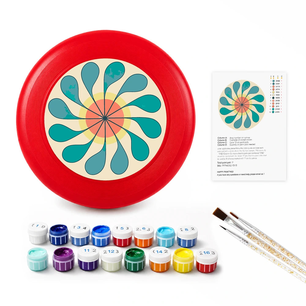 
Paint by Numbers - Frisbee | Teal Rosette